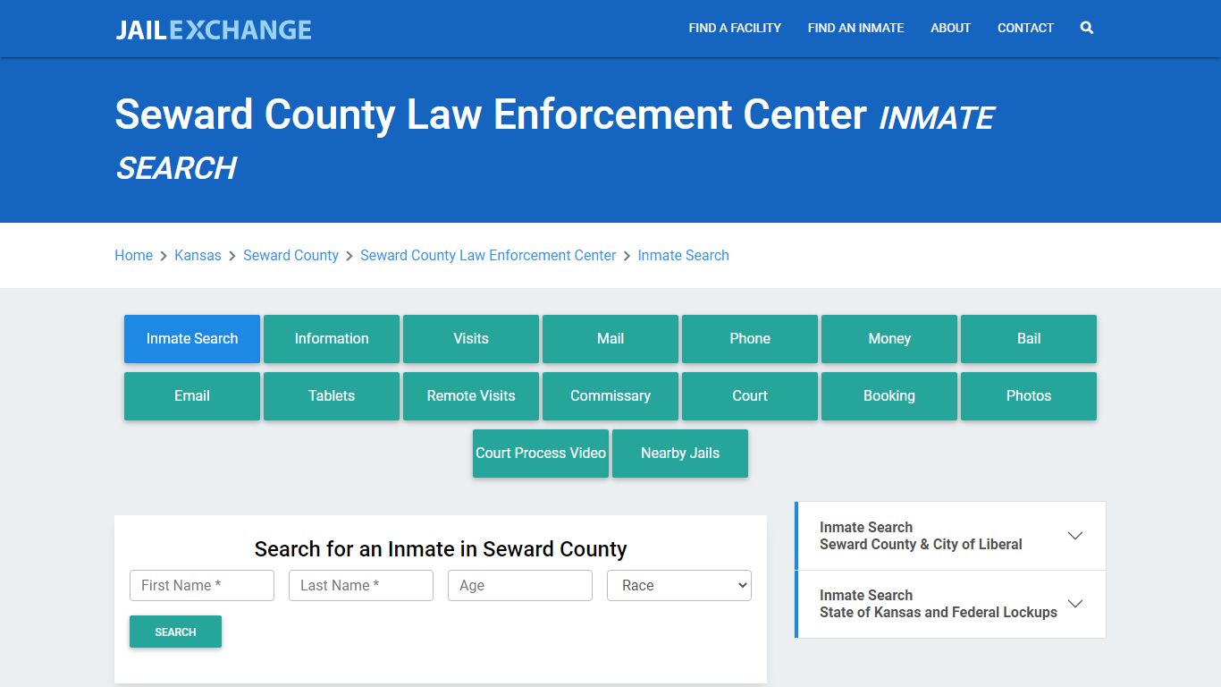 Seward County Law Enforcement Center Inmate Search