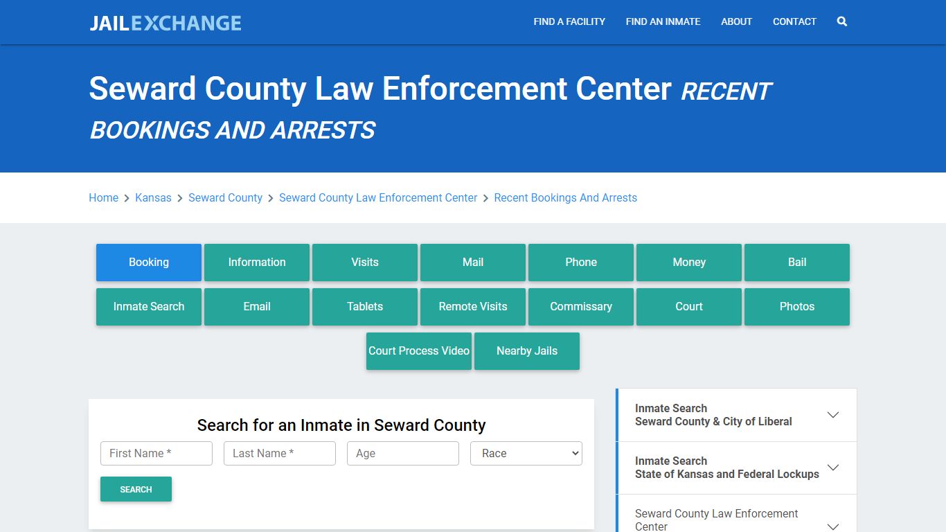 Seward County Law Enforcement Center KS Recent Arrests and Bookings